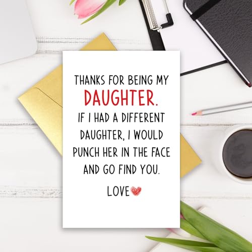 Funny Birthday Card for Daughter - Hilarious Gift from Parents