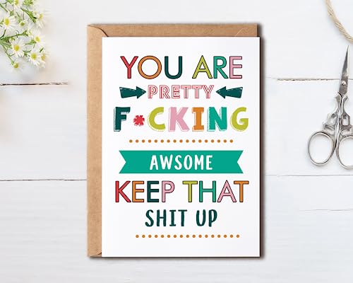 Funny Thank You Card - Hilarious Motivational Greeting Card