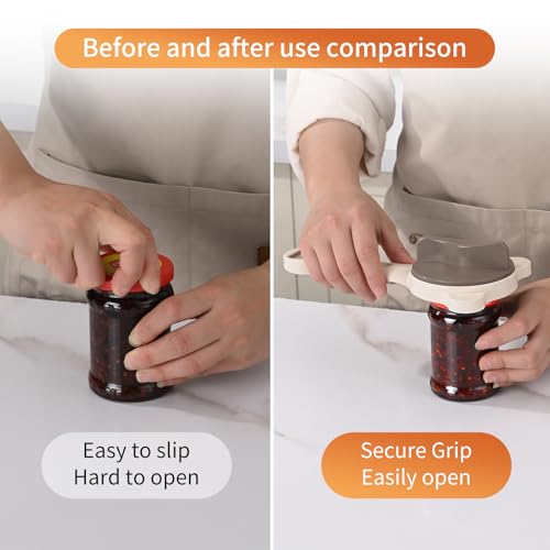 BOMARCES 4-in-1 Adjustable Jar Opener for Seniors & Weak Hands