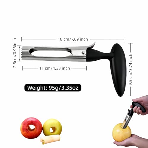 Stainless Steel Apple Corer & Divider with Serrated Blade