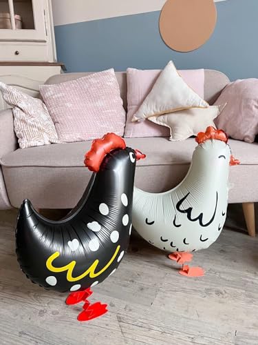 6Pcs Walking Chicken Foil Balloons - Animal Theme Party Decor