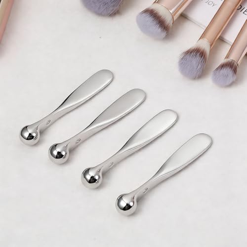 Ymapinc 4-Pack Metal Eye Cream Applicator Tool, Dual Head Facial Roller