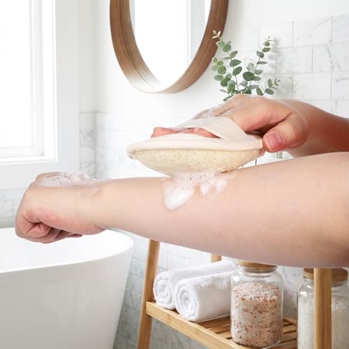 Natural Loofah Body Exfoliating Sponge Scrubber 4 Pack