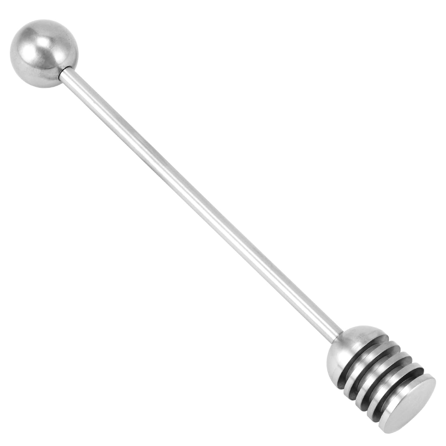 QWORK Stainless Steel Honey and Syrup Dippers, 6.3 Inches, Rust-Resistant, Convenient to Clean, Dishwasher-Safe, Ideal for Drizzling Honey, Syrup, Coffee, and More, 2 Pcs