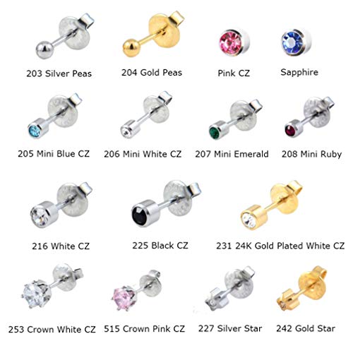 Silver Angel Disposable Ear Piercing Gun Kit with 3mm Stud