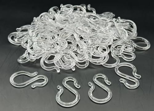 50PCS 1.7 Inch Clear Plastic Punch Bowl Cup Hooks - Non-Scratch Hangers for Dinnerware