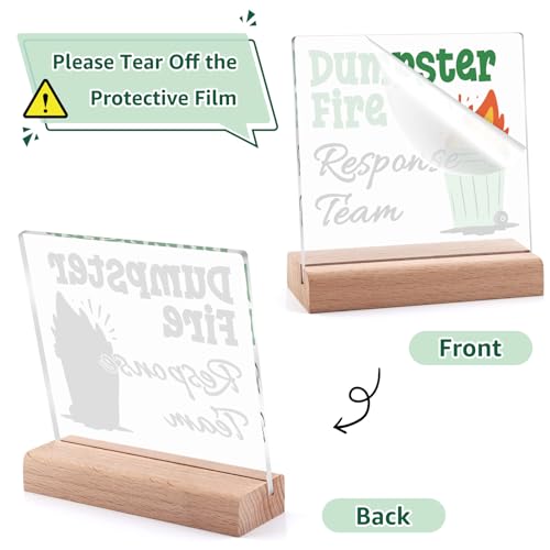 Funny Boss Acrylic Sign with Wooden Stand Desk Decor Gift