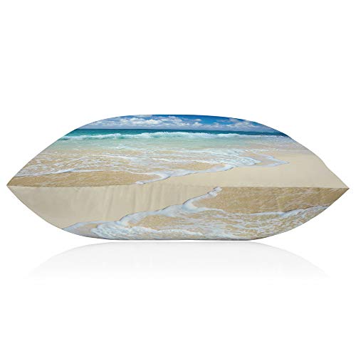 EKOBLA Tropical Beach Lumbar Pillow Cover, 20x30 Inch Microfiber Cushion Case