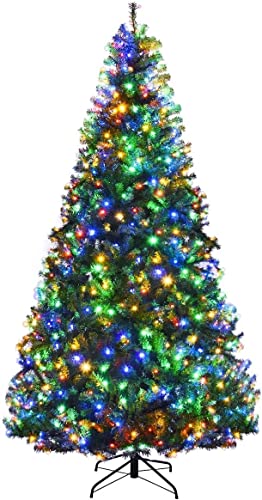 Pre-lit Artificial Christmas Tree 8Ft with 750 LED Lights & 2128 PVC Branches