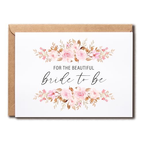 Floral Bride to Be Card - 5x7 Greeting Card for Bridal Shower & Wedding
