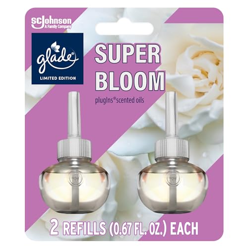 Glade PlugIns Super Bloom Scented Oil Air Freshener Refills, 2 Count
