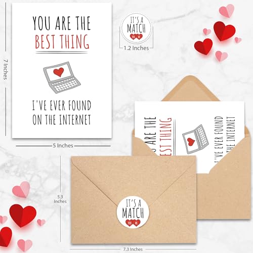 Romantic Valentine’s Day Card for Him or Her with Envelope