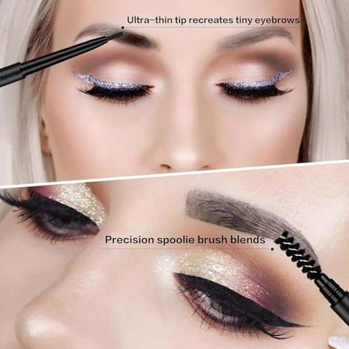 O'CHEAL Waterproof Black Eyebrow Pencil with Spoolie Brush
