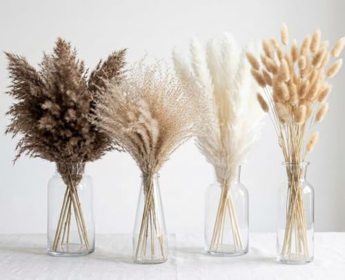 Dried Pampas Grass Bundle - 100 Stems for Boho Decor & Floral Arrangements