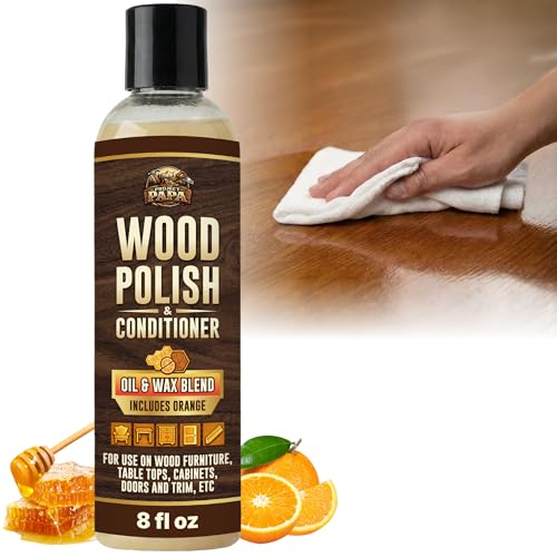 Project Papa Beeswax Wood Polish and Conditioner, 8 oz Orange Oil Blend