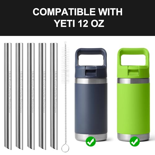 Mucostaw Stainless Steel Replacement Straws for Yeti Kids 12oz