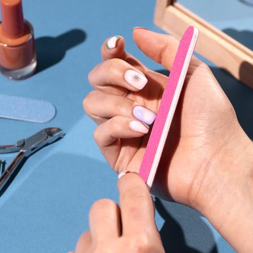 Cobee Professional Nail Files 100 Pcs, 180/240 Grit Double Sided Emery Boards