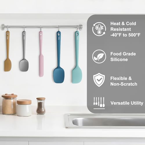 Redfly 5-Piece Heat-Resistant Silicone Spatula Set for Baking