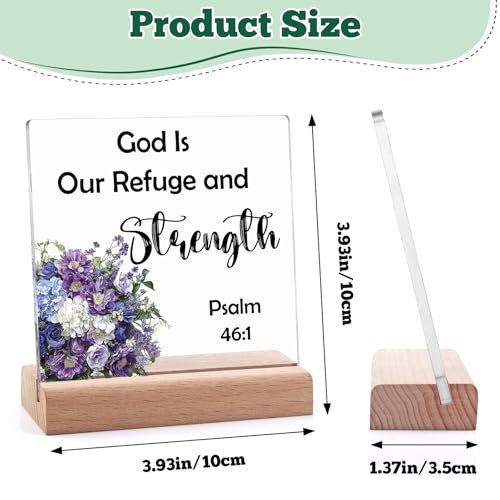 Inspirational Bible Verse Acrylic Desk Decor with Stand