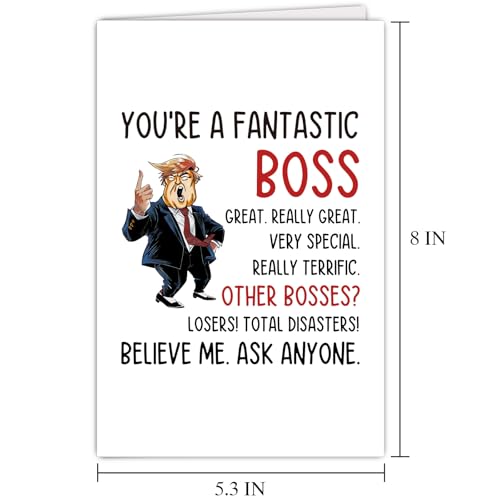 Trump Boss Day Greeting Card - Funny Boss Appreciation Card