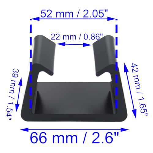 4 Pack Black Wicker Chair Clamps for Modular Furniture Connection