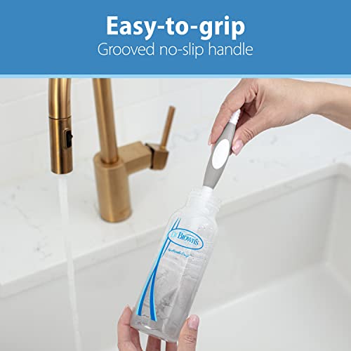 Dr. Brown's Reusable Baby Bottle Cleaning Brush with Suction Cup, 2-Pack