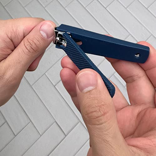 ALAZCO Large Nail Clipper with Non-Slip Grip & Removable Catcher