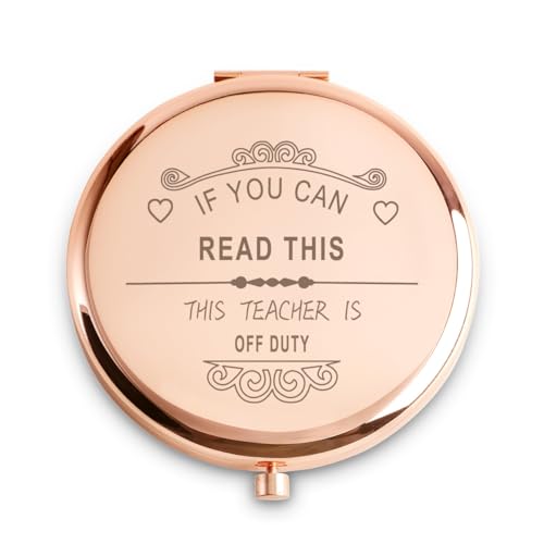 Daricano Engraved Compact Mirror, Funny Teacher Appreciation Gift