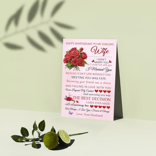 Heartfelt Wedding Anniversary Card for Wife - UUEFKTN