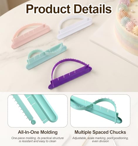 Adjustable Cake Arch Guide Tool Set - 4 PCS for Professional Baking