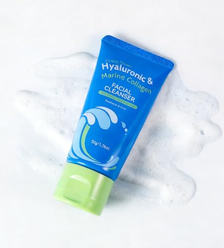 Easilydays Hyaluronic Acid & Collagen Facial Cleanser - Hydrating Amino Acid Gel-to-Foam Face Wash for Deep Cleansing and Oil Balance