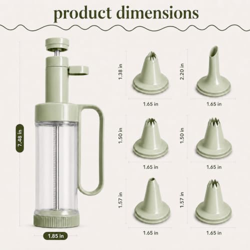 Tamodan Cake Decorating Gun Set - 7-Piece Icing Dispenser Kit