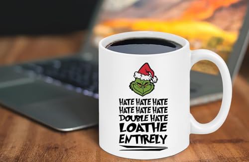 Grinch Christmas Mug with Dr. Seuss Quotes - 11oz Ceramic Coffee & Tea Cup