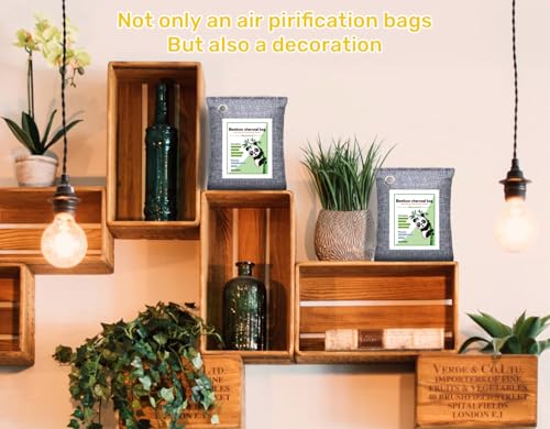 Activated Charcoal Odor Absorber Deodorizer - 3 Pack Natural Air Purifier