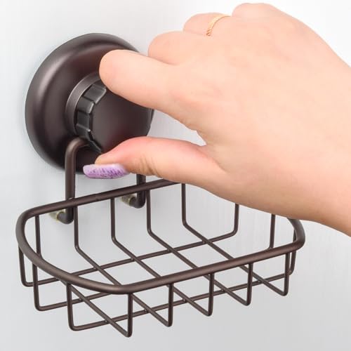 HASKO Bronze Suction Cup Soap Dish for Shower Wall Rustproof Stainless Steel