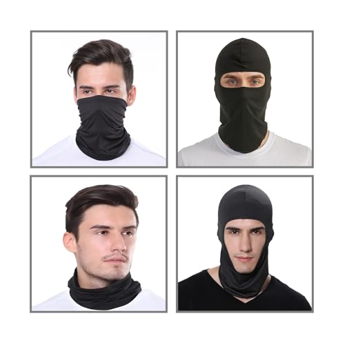 3 Pieces Balaclava Face Mask Outdoor Cycling Headgear Motorcycle Face Masks for Men and Women (Black)