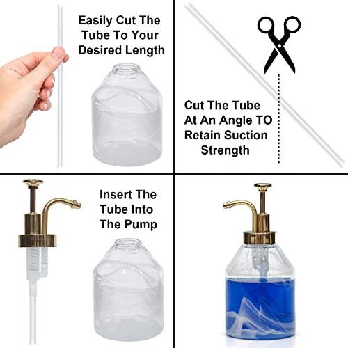 Suanti Gold Replacement Soap Dispenser Pump for 1.3-inch Wide-Mouth Bottles