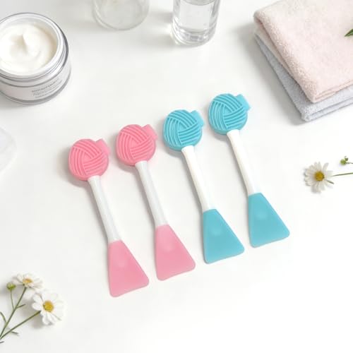 Gmlawsc 4-Piece Silicone Facial Cleansing Set & Mask Applicator