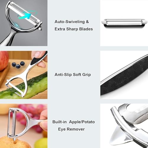 Y-Shaped Vegetable Peeler with Ergonomic Grip - 1 Pack