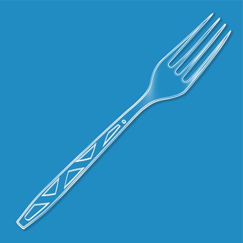 Premium Disposable Clear Plastic Forks - 48 Count, BPA Free