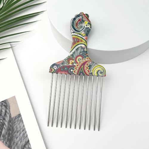 Zoolinn Stainless Steel Hair Pick Comb for Afro and Curly Hair