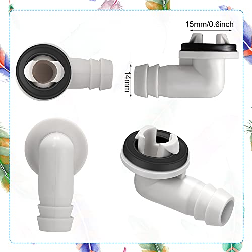 Zonon 4-Pack Air Conditioner Drain Hose Connectors - 1.8"