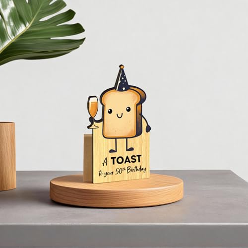 Funny 50th Birthday Wooden 3D Greeting Card for Men and Women