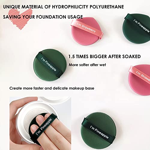 The Mujen 7-Piece Makeup Puff Set with Storage Box Soft Wet and Dry Sponges