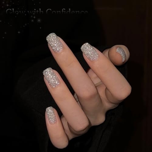 GAOY Silver Reflective Glitter Gel Nail Polish 16ml Crystal Diamond