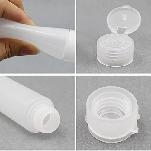 Jinshining 5-Pack 1 oz Travel Bottles Empty Refillable Squeeze Containers