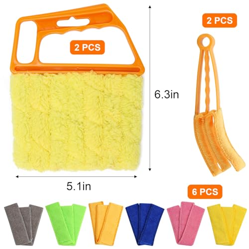 10-Piece Window Blind Cleaner Duster Set - Washable Microfiber Tools