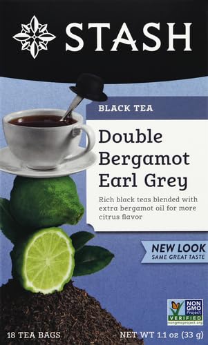 Stash Double Bergamot Earl Grey Black Tea, 18 Tea Bags (Pack of 2)