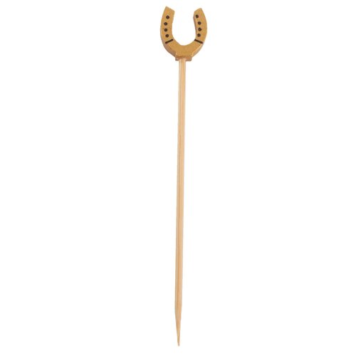 BambooMN 4.7" Decorative Lucky Horseshoe End Bamboo Cocktail Fruit Sandwich Picks Skewers for Catered Events, Holiday's, Restaurants or Buffets Party Supplies, 1000 Pieces