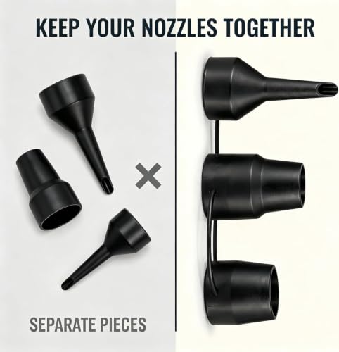 Replacement Air Pump Nozzles for Inflatable Beds - 3 Sizes